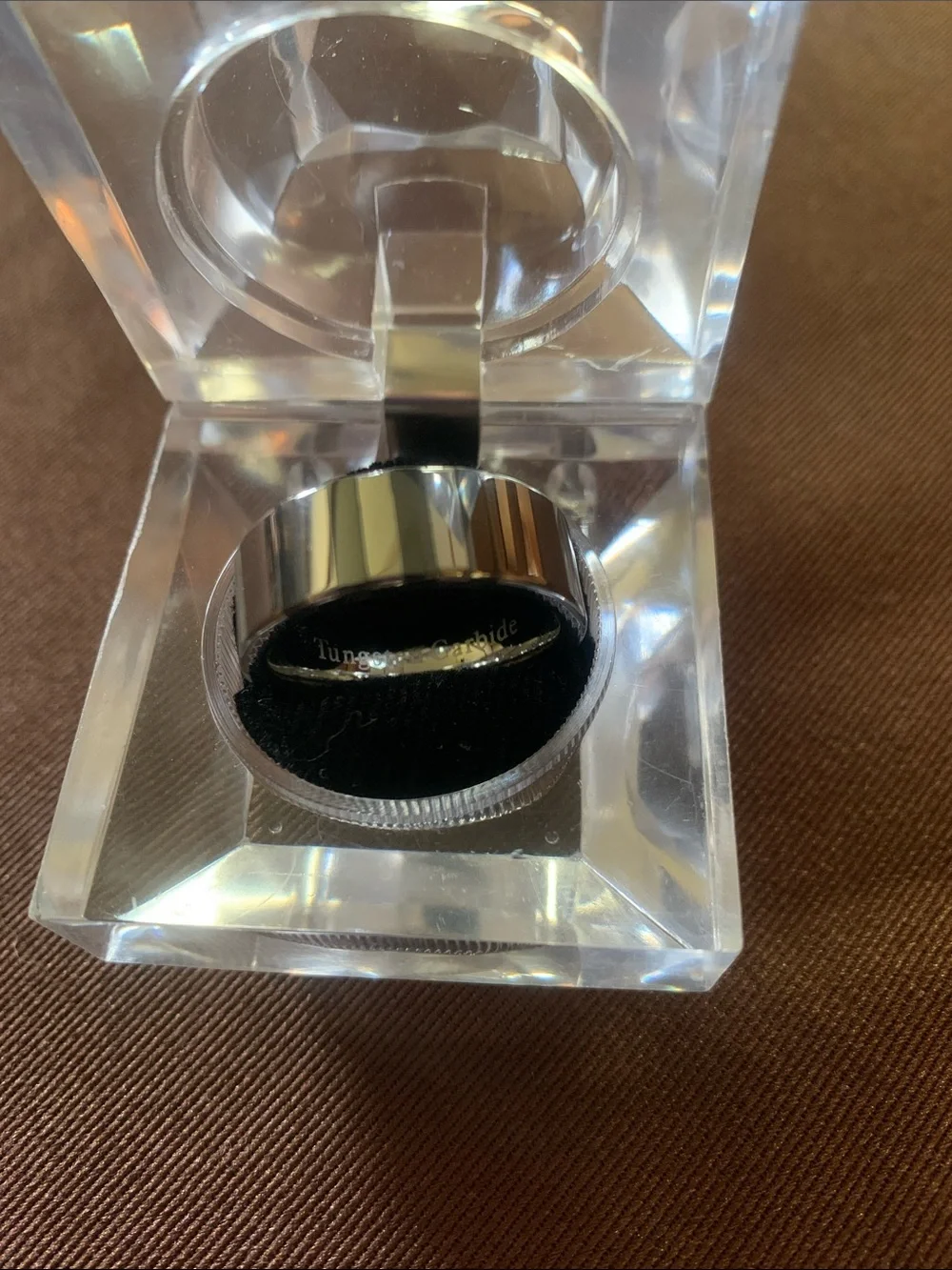 Tungsten carbide solid heavy comfort fit men’s ten ring